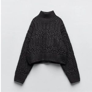 Zara wool dark grey sweater